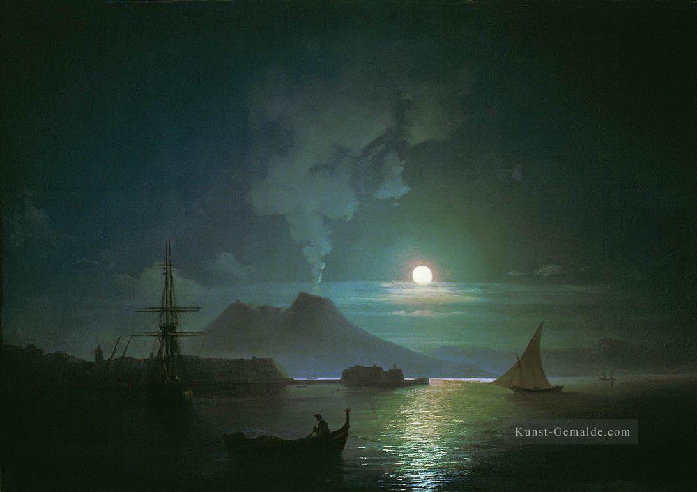 die Bucht von Neapel bei Mondnacht vesuvius Ivan Aiwasowski Ölgemälde